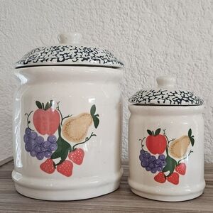 Fruit Canisters Stoneware